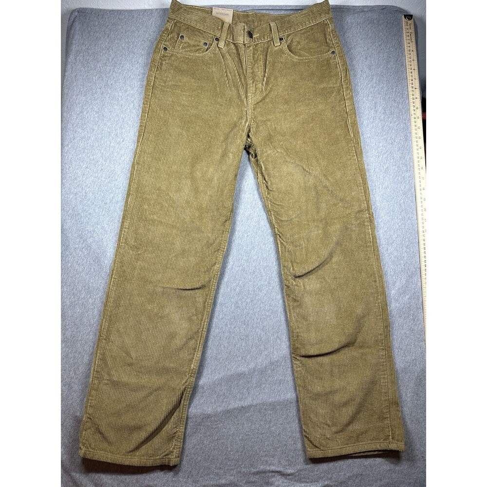 Levi's Low Pro Corduroy Pants  Women's Size 29x30 Gold Straight Leg Mid Rise NWT